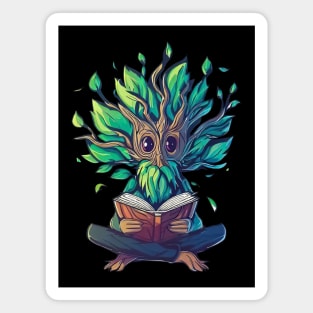 Cute Shepherd of trees reading book Magnet